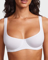 Underwire Support Seamless Unlined Balconette Bra