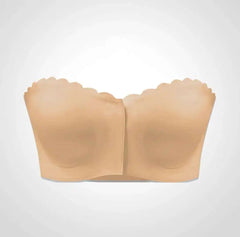 Women's Comfortable Breathable Scallop Trim Hook & Eye Front Bralette