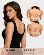 Lace Underwire Unlined Sheer Demi Balconette Bra