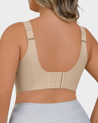 Enhanced W Support Adjustment Comfort Bra-Skin+Grey