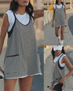 All-Day Comfort Romper Dress with Built-In Shorts
