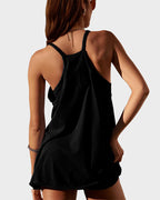 All-Day Comfort Romper Dress with Built-In Shorts
