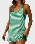 All-Day Comfort Romper Dress with Built-In Shorts