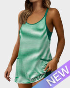 All-Day Comfort Romper Dress with Built-In Shorts