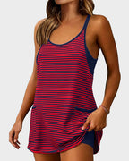 All-Day Comfort Romper Dress with Built-In Shorts