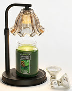 Flower Candle Warmer Lamp with Timer, Dimmable Candle Lamp Warmer, Height Adjustable Candle Lamp, Gifts for Women Her, House Warming Gifts New Home Decor, Daffodil Wax Warmer for Yankee Candles