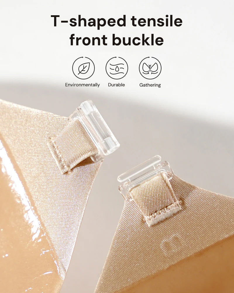 2 Pairs Front Closure Adhesive Push-Up Invisible Bra