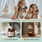 Flower Candle Warmer Lamp with Timer, Dimmable Candle Lamp Warmer, Height Adjustable Candle Lamp, Gifts for Women Her, House Warming Gifts New Home Decor, Daffodil Wax Warmer for Yankee Candles