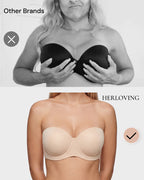 No-Slip Strapless Full Support Bra