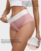 6-Pack Soft Cotton Heart Print High-Waist Panties