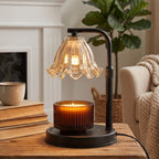 Flower Candle Warmer Lamp with Timer, Dimmable Candle Lamp Warmer, Height Adjustable Candle Lamp, Gifts for Women Her, House Warming Gifts New Home Decor, Daffodil Wax Warmer for Yankee Candles