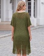 Boho Lightweight Crochet Kimono Cover Up