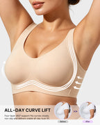 Breathable Fixed Cup Jelly Support Smoothing Bra