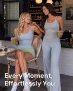 Built-In Bra Seamless Ribbed Tank Top