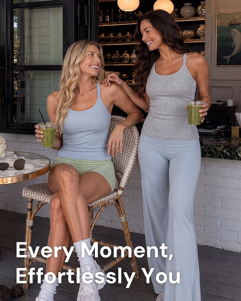 Built-In Bra Seamless Ribbed Tank Top