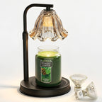 Flower Candle Warmer Lamp with Timer, Dimmable Candle Lamp Warmer, Height Adjustable Candle Lamp, Gifts for Women Her, House Warming Gifts New Home Decor, Daffodil Wax Warmer for Yankee Candles
