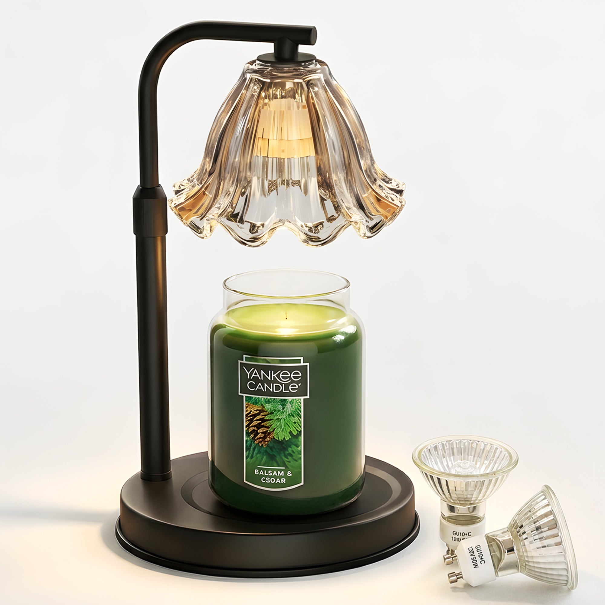Flower Candle Warmer Lamp with Timer, Dimmable Candle Lamp Warmer, Height Adjustable Candle Lamp, Gifts for Women Her, House Warming Gifts New Home Decor, Daffodil Wax Warmer for Yankee Candles