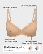 Deep V Lace Push-Up Bra