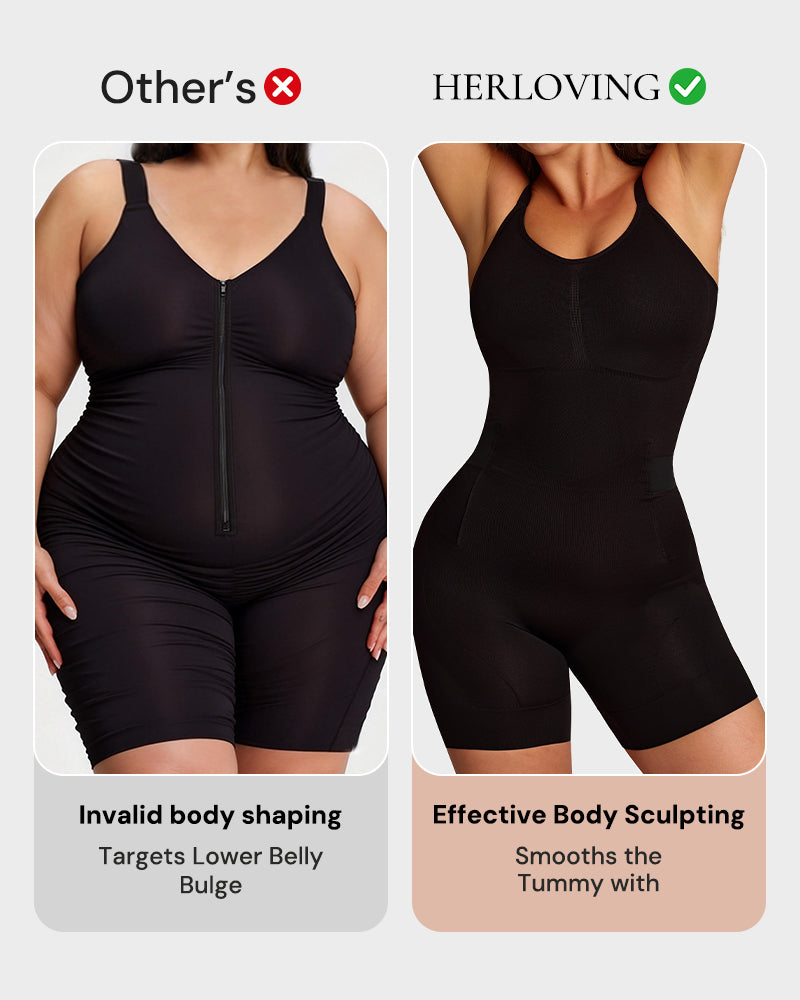 EasySlide Pull-Down Shapewear Bodysuit