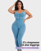 Easyslide™ Deep V Front Zip Full Body Shaper