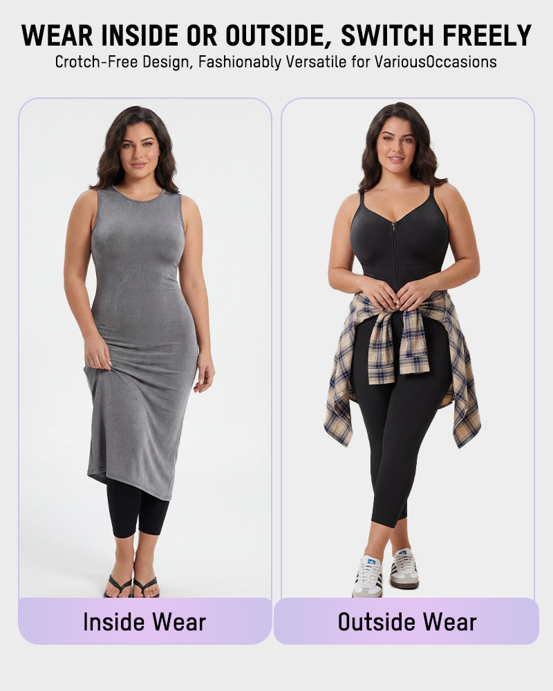 Easyslide™ Deep V Front Zip Full Body Shaper