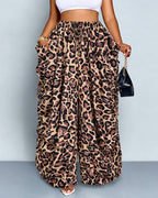High-Waist Wide Leg Pants with Relaxed Fit
