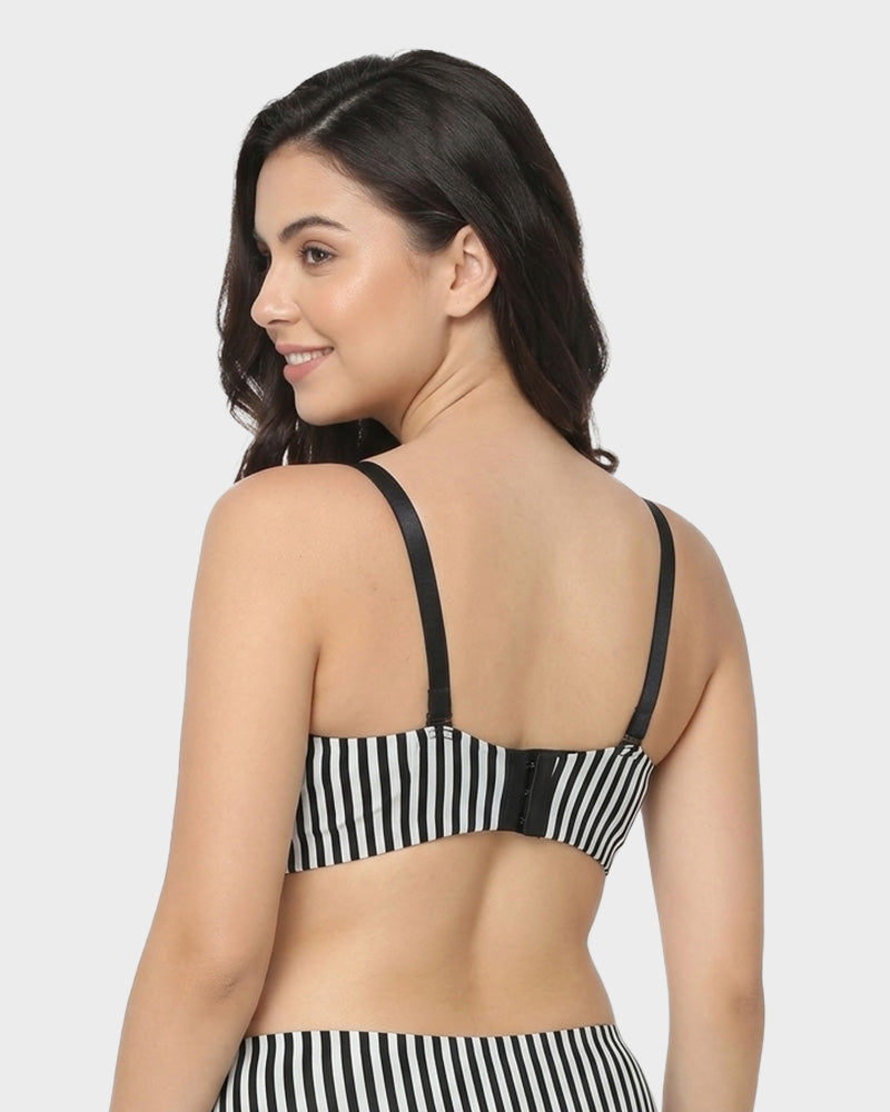 Instant Boost Lace-Up Padded Push Up Bra