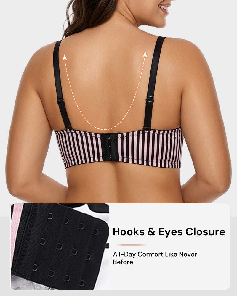Instant Boost Lace-Up Padded Push Up Bra