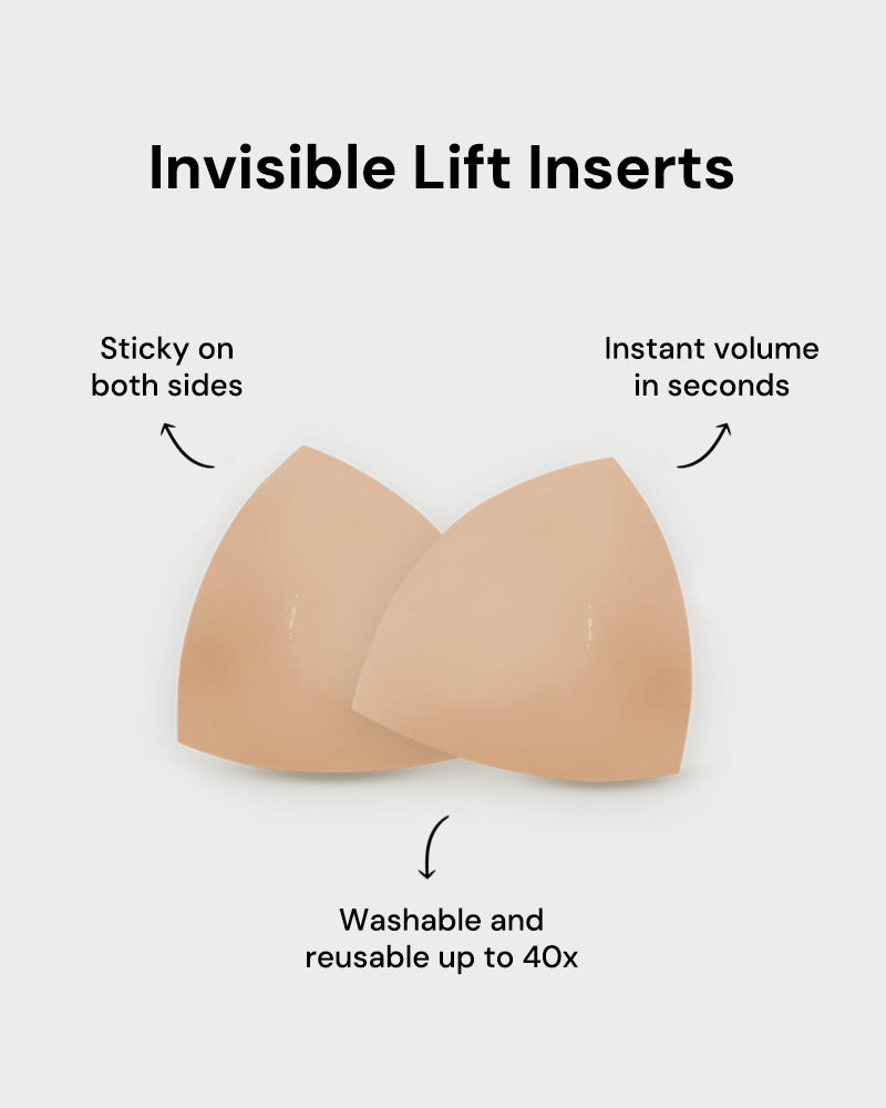2 Pairs Invisible Adhesive Push-Up Bra Inserts