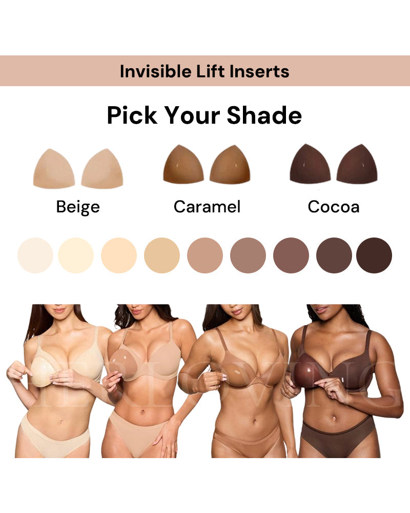 2 Pairs Invisible Adhesive Push-Up Bra Inserts