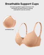 Lightweight Seamless Minimizer T-Shirt Bra