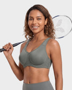 High Impact Sports Bra with External Underwire Support
