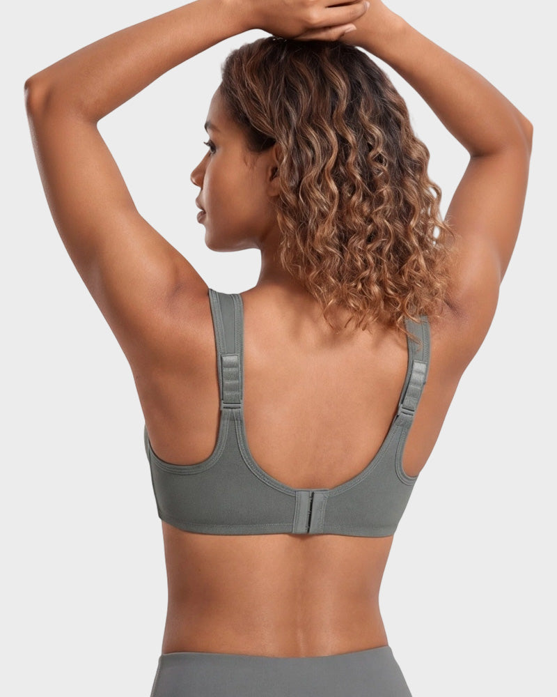 High Impact Sports Bra with External Underwire Support