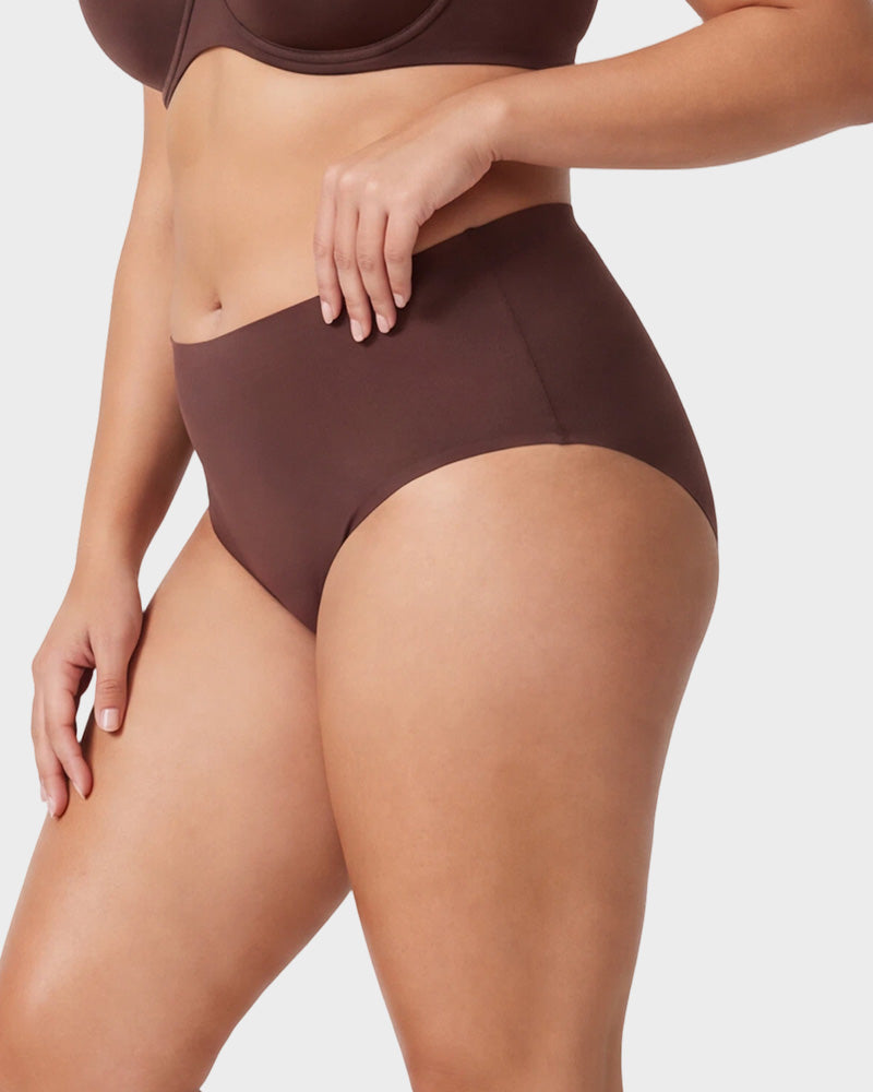 5-Pack No Show High-Waist Briefs for Everyday Seamless Comfort