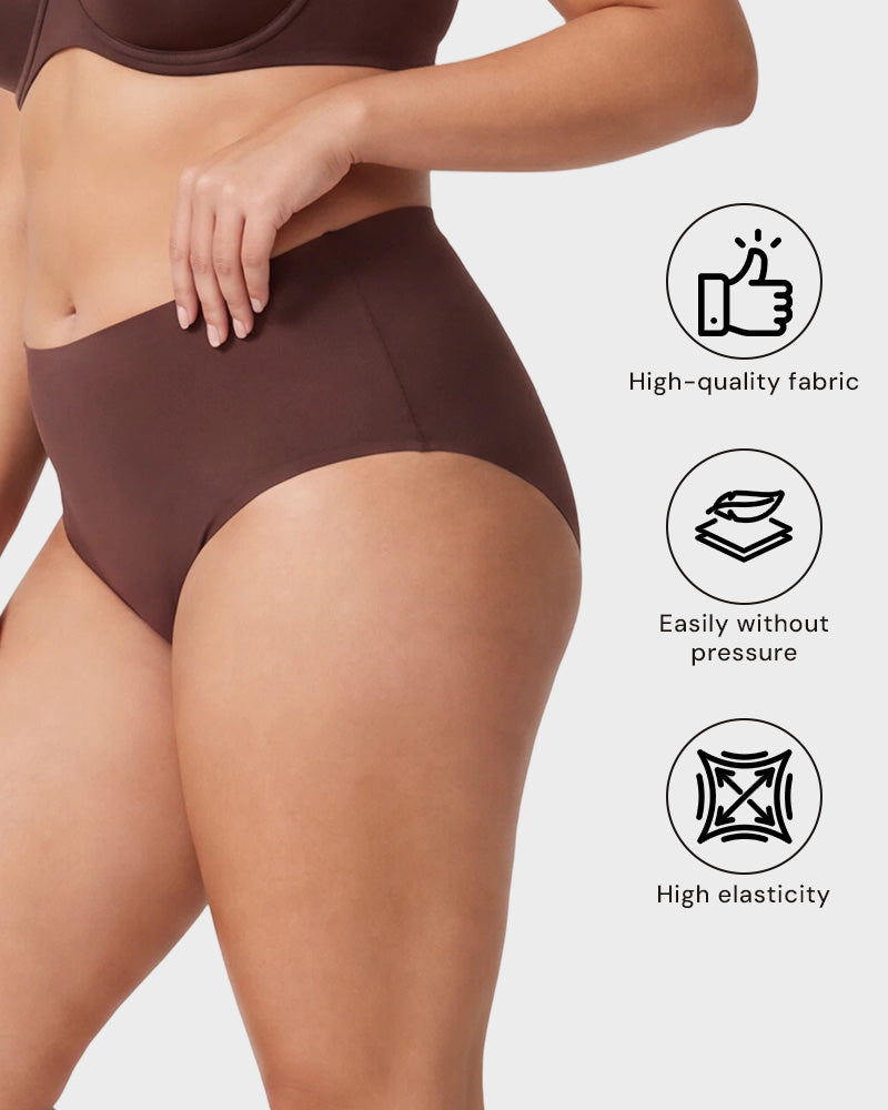 5-Pack No Show High-Waist Briefs for Everyday Seamless Comfort