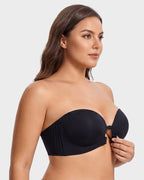 No-Slip Front Closure Strapless Push-Up Bra