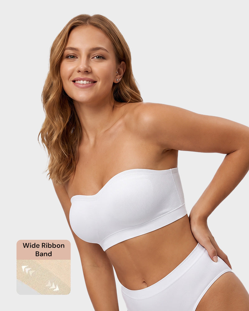 Non-Slip Bandeau Seamless Wireless Strapless Bra