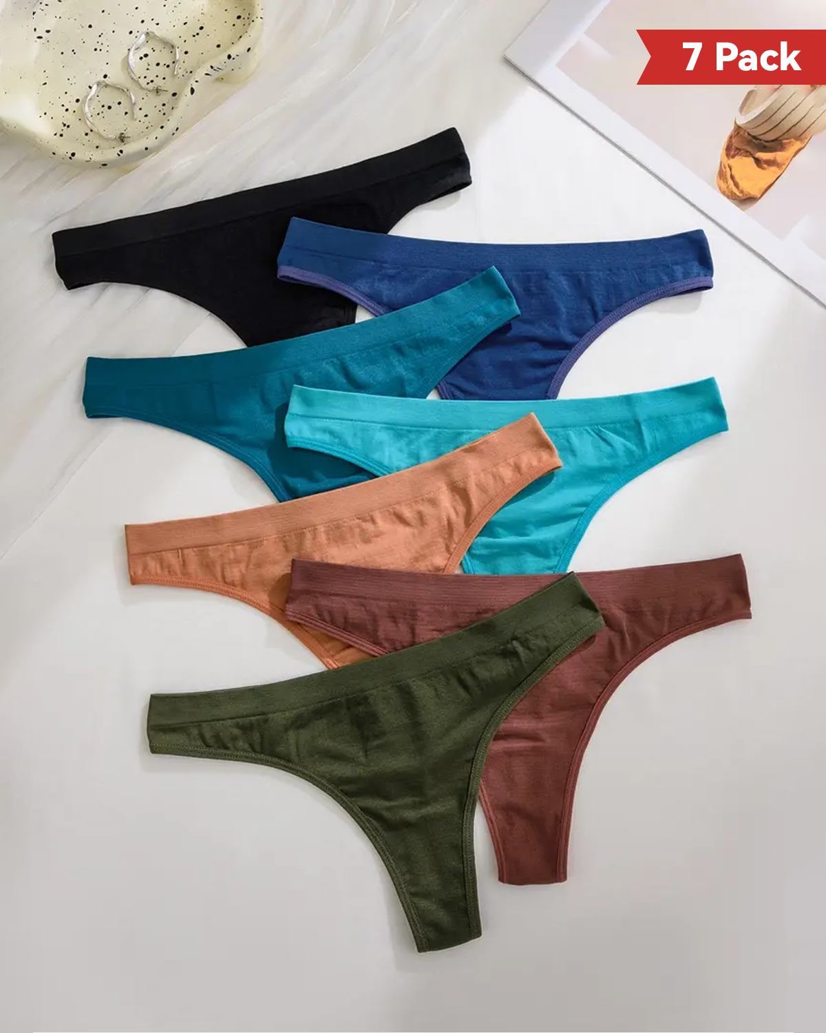 Soft & Breathable Low-Rise Thong Multipack