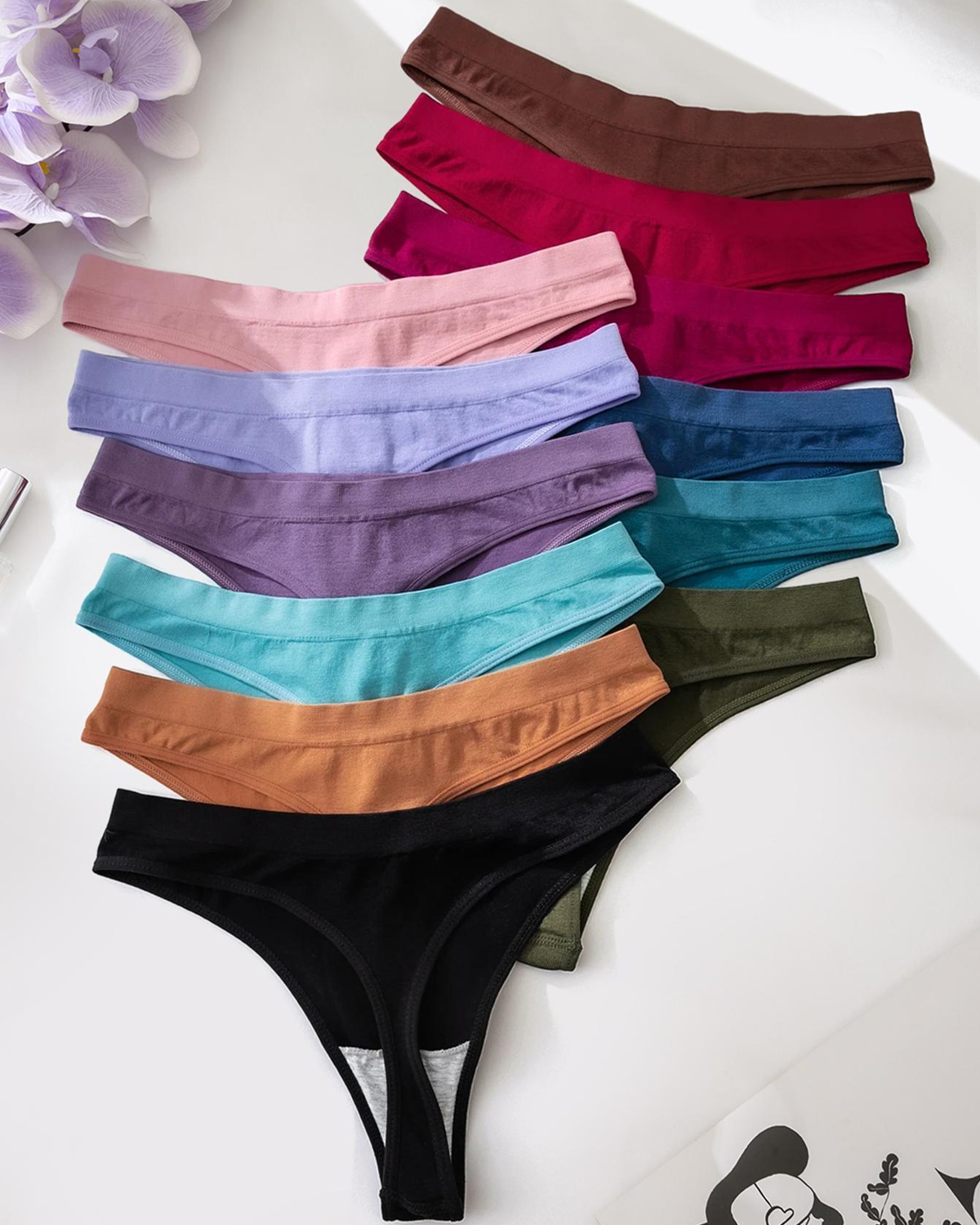 Soft & Breathable Low-Rise Thong Multipack