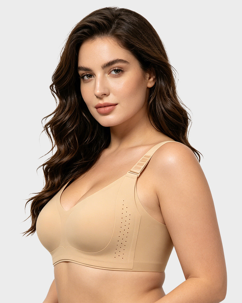 Piano Clasp™ V-Neck Wireless Minimizer Bra