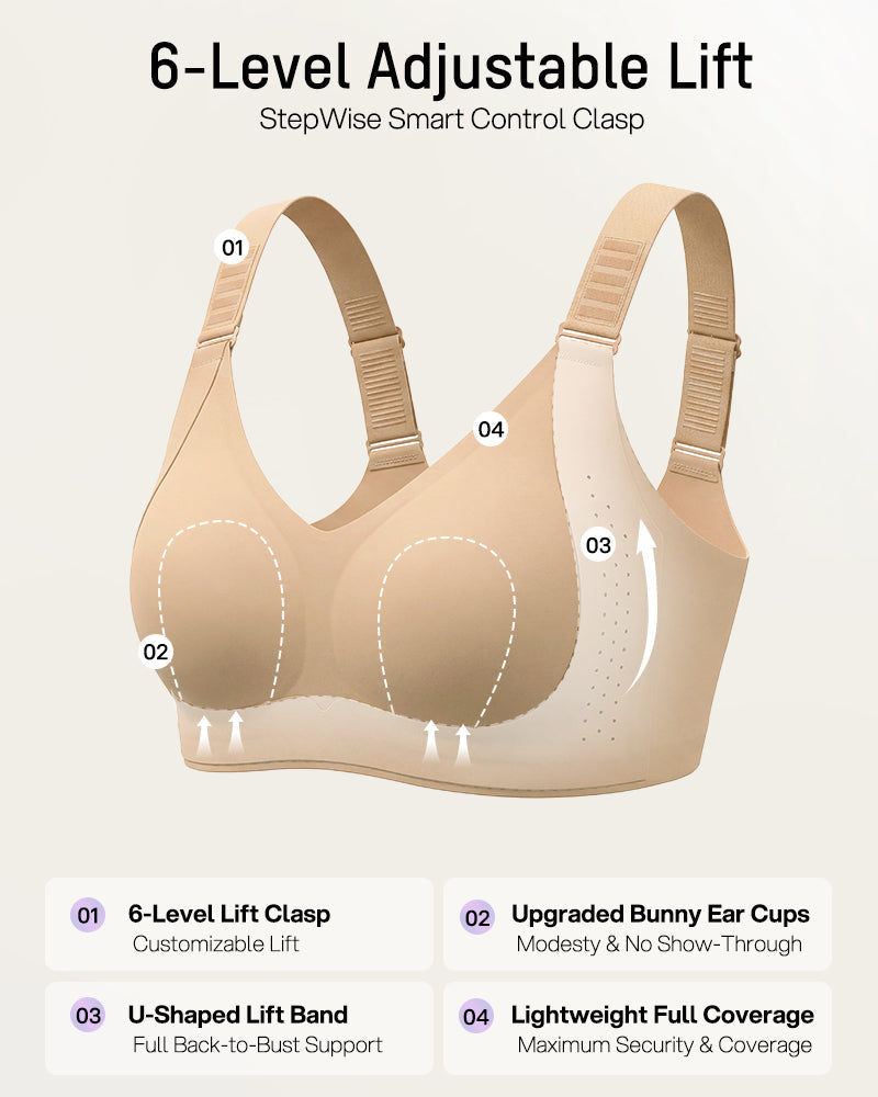 Piano Clasp™ V-Neck Wireless Minimizer Bra