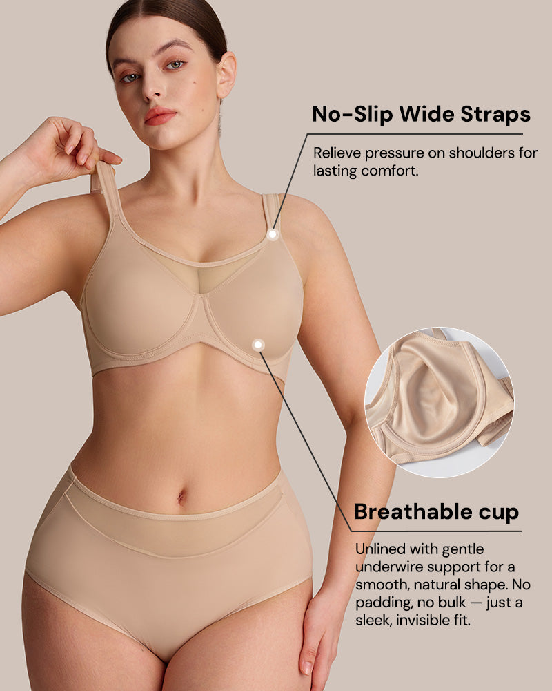 Plus Size Cooling Full Coverage Minimizer Bra