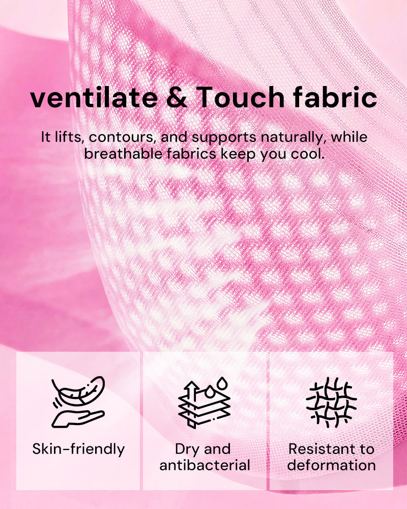 Plus Size Lace Mesh Full-Coverage Underwire Bra