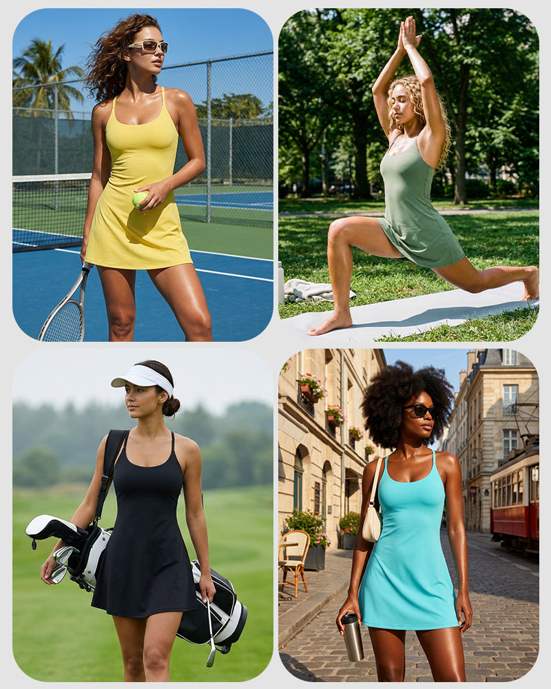 Plush Backless Active Dress-Easy Peezy