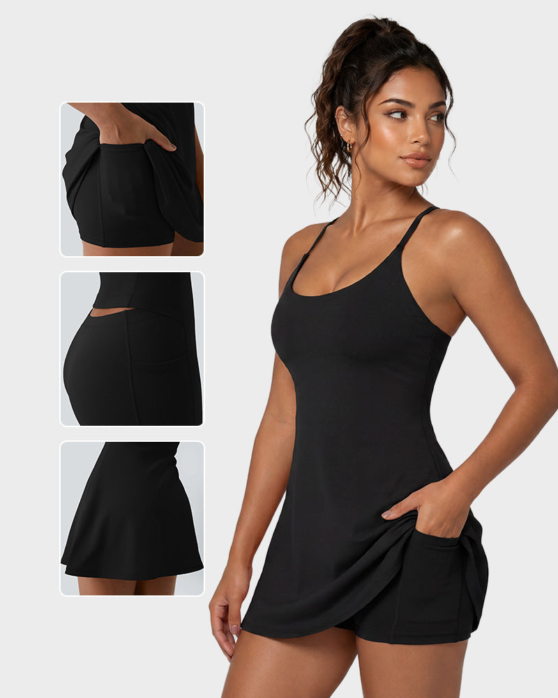 Plush Backless Active Dress-Easy Peezy