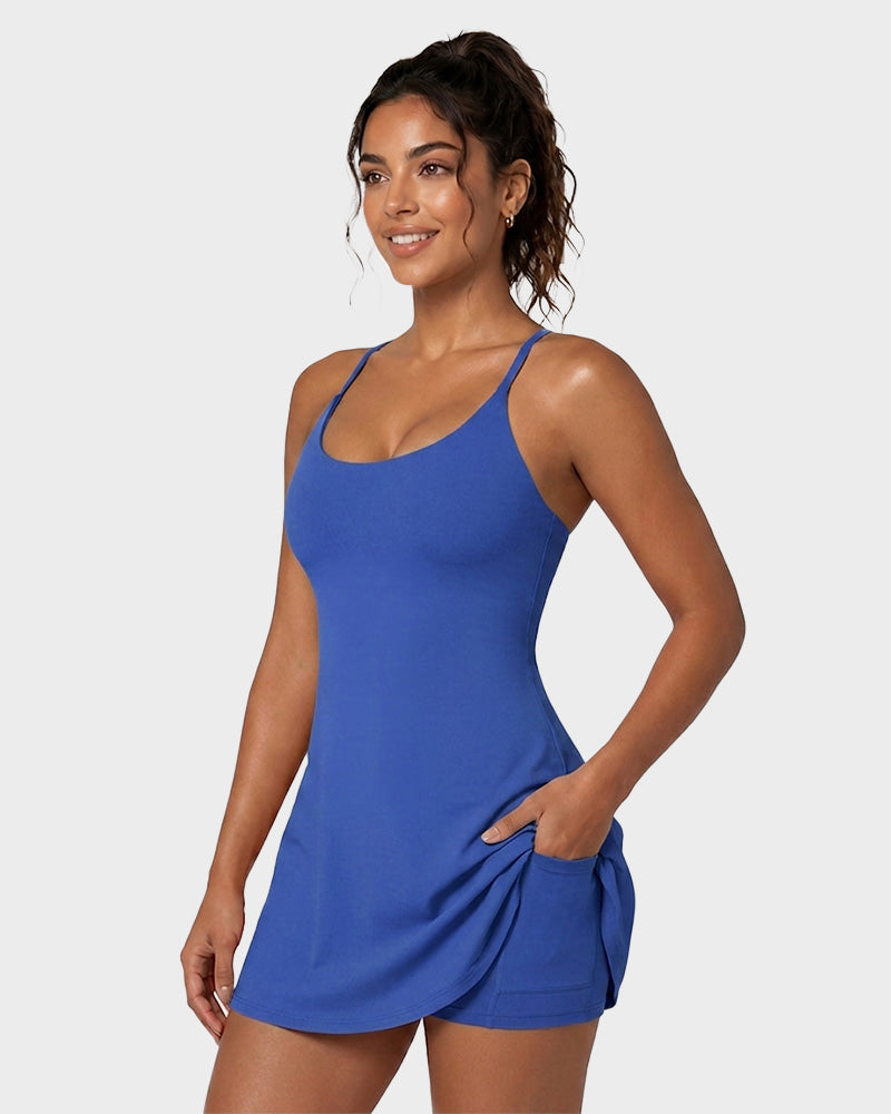Plush Backless Active Dress-Easy Peezy