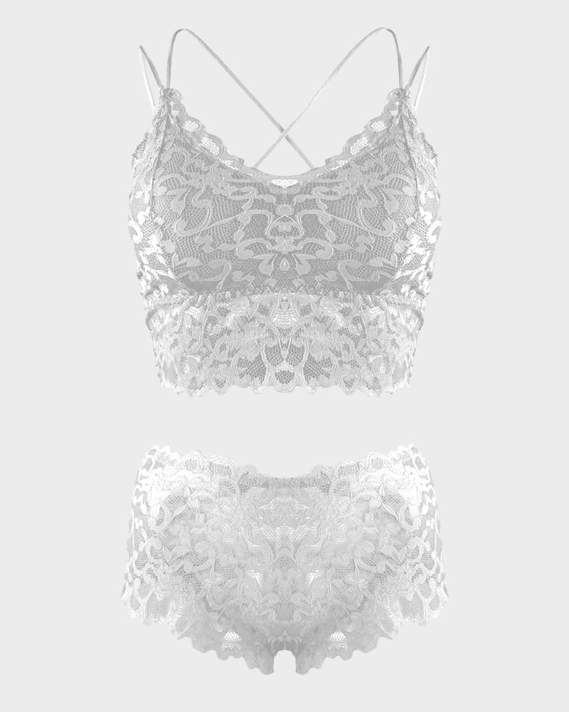 4-Pack Romantic Lace Bralette & Panty Bundle