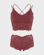 4-Pack Romantic Lace Bralette & Panty Bundle