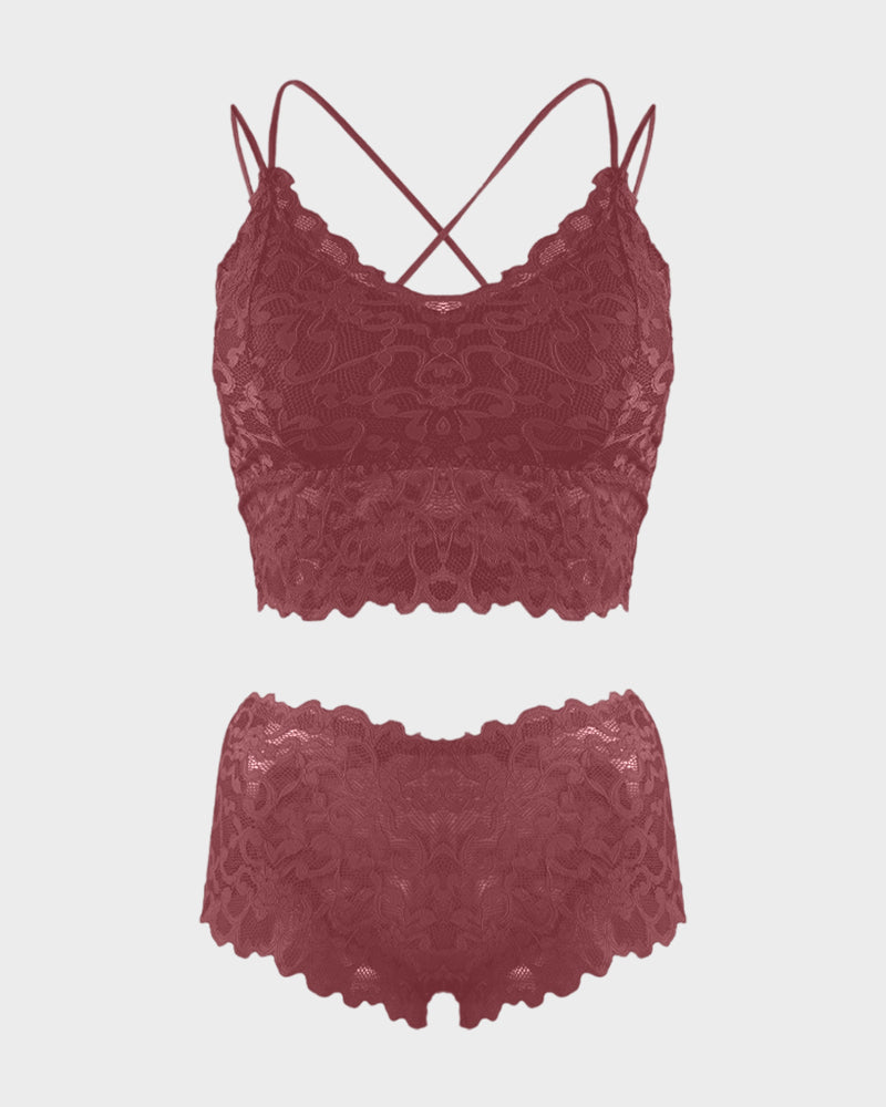 4-Pack Romantic Lace Bralette & Panty Bundle
