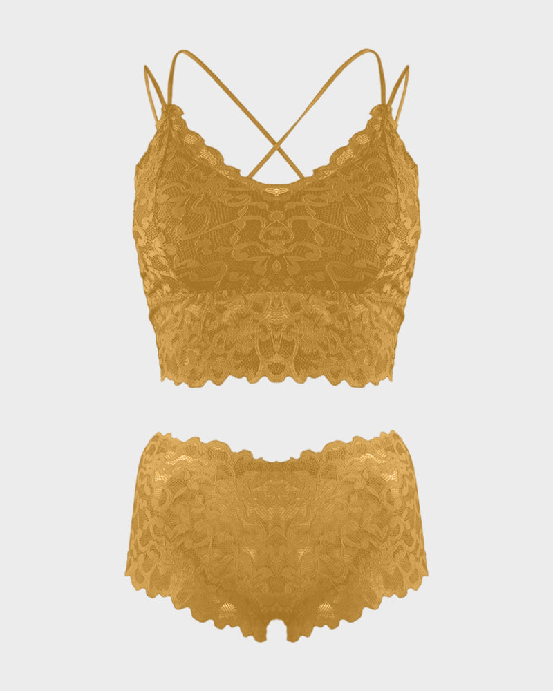 4-Pack Romantic Lace Bralette & Panty Bundle